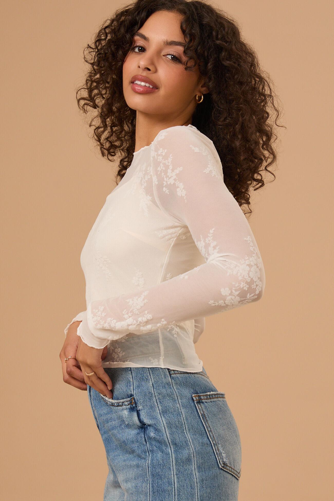 Catalina Floral Mesh Top Product Image