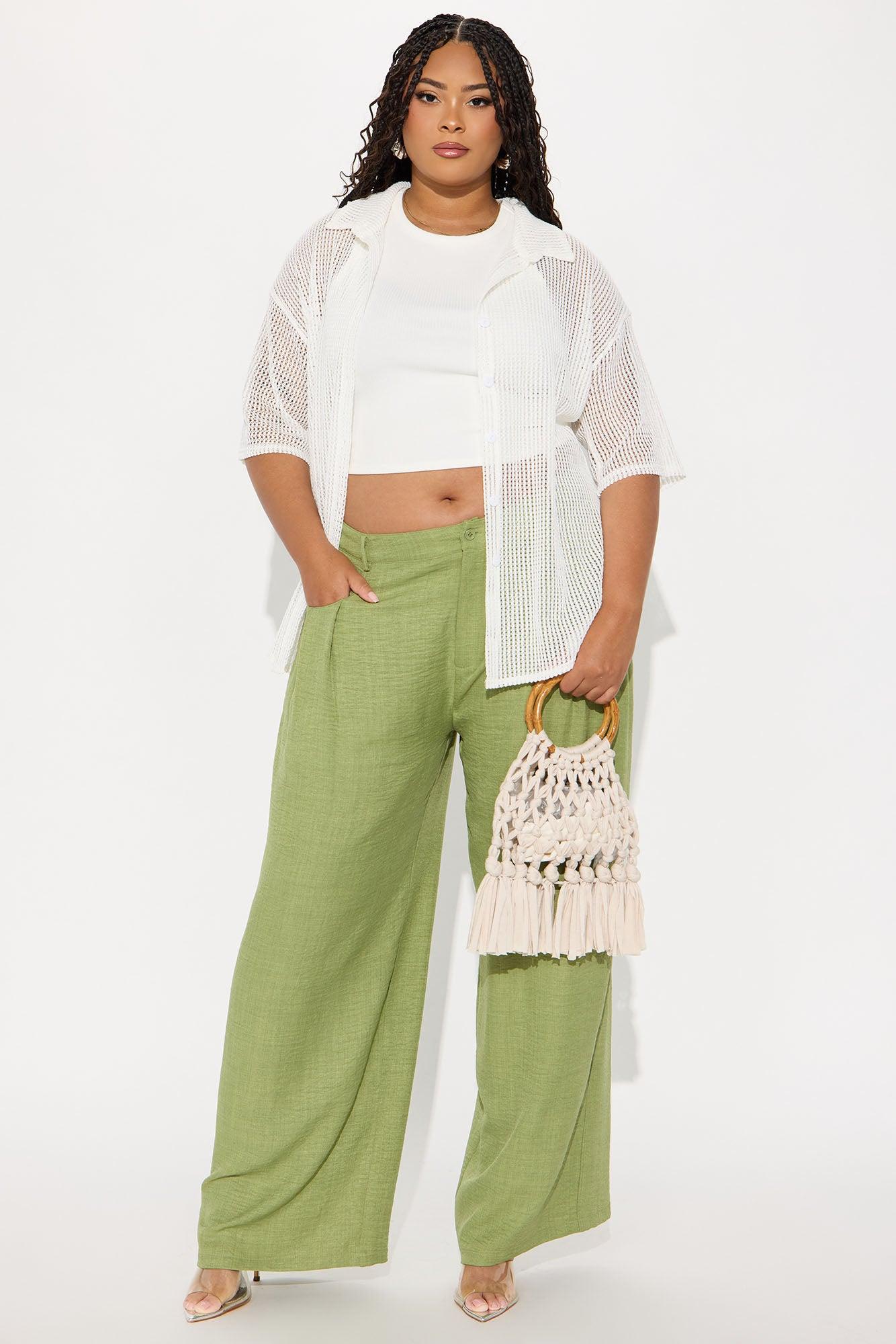 Matson Wide Leg Trouser - Sage Product Image