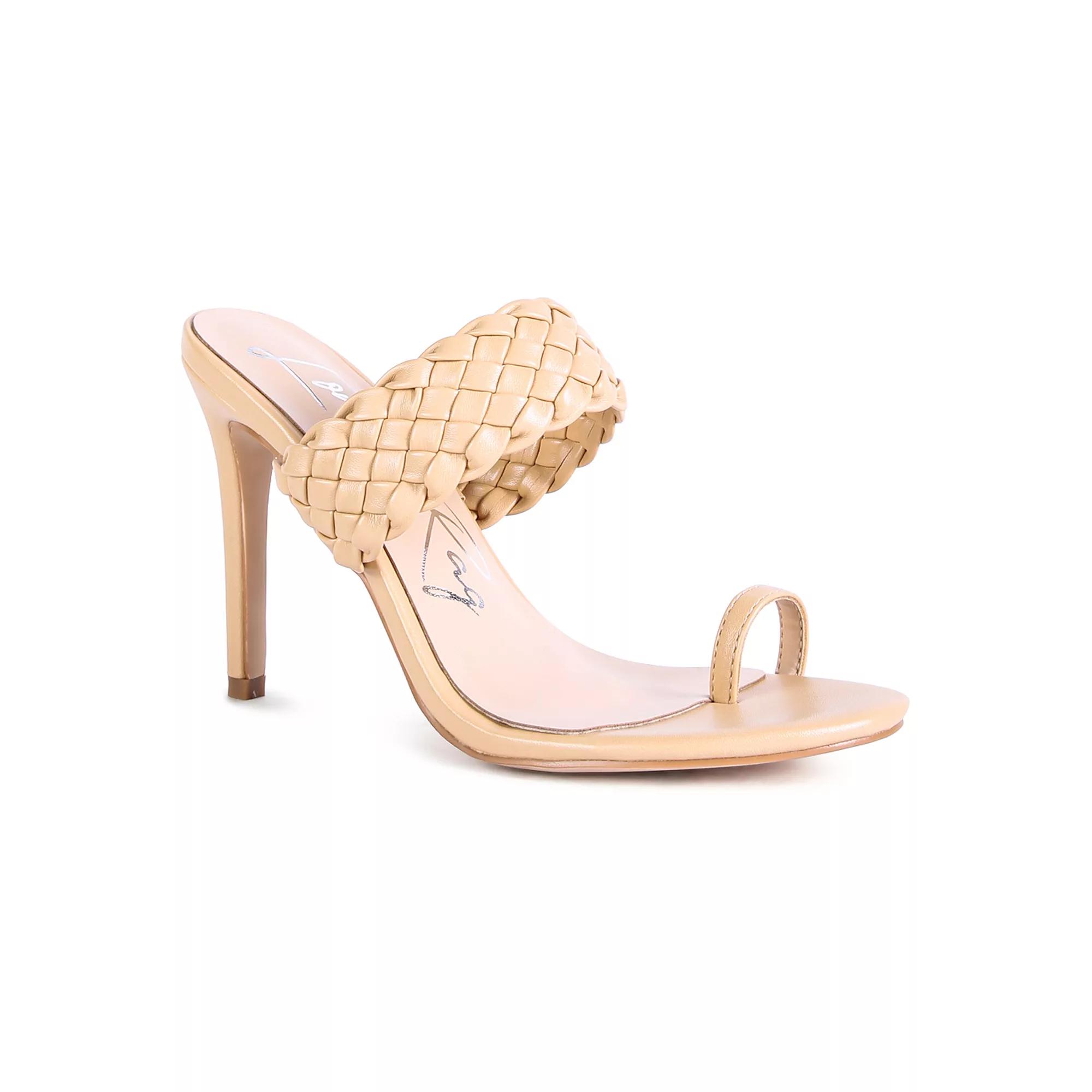 London Rag High Perks Woven Strap Women's Toe Ring Sandals, Size: 6.5, Latte Product Image