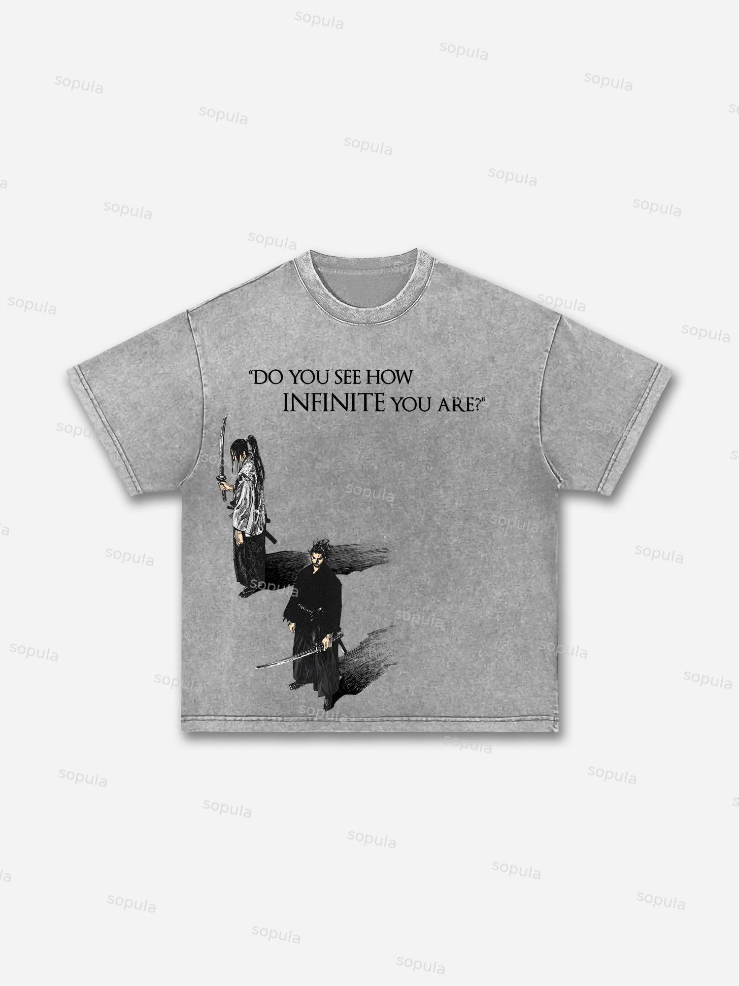 Vagabond Do You See How Infinite You Are Graphic Acid Wash T-shirt Product Image
