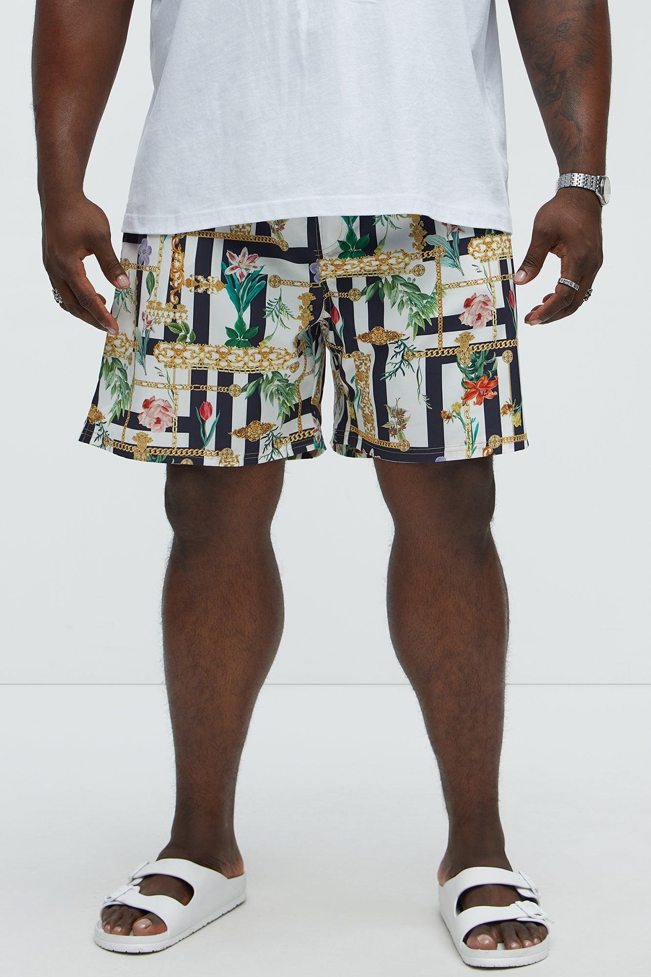 Encino Printed Swim Classic Trunk - Multi Color Product Image