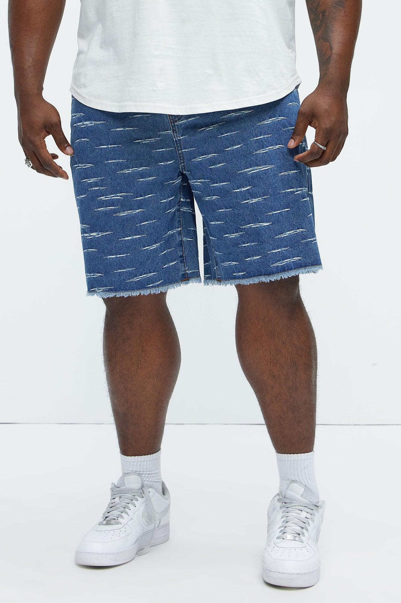 Gage Relaxed Denim Shorts - Medium Blue Wash Product Image