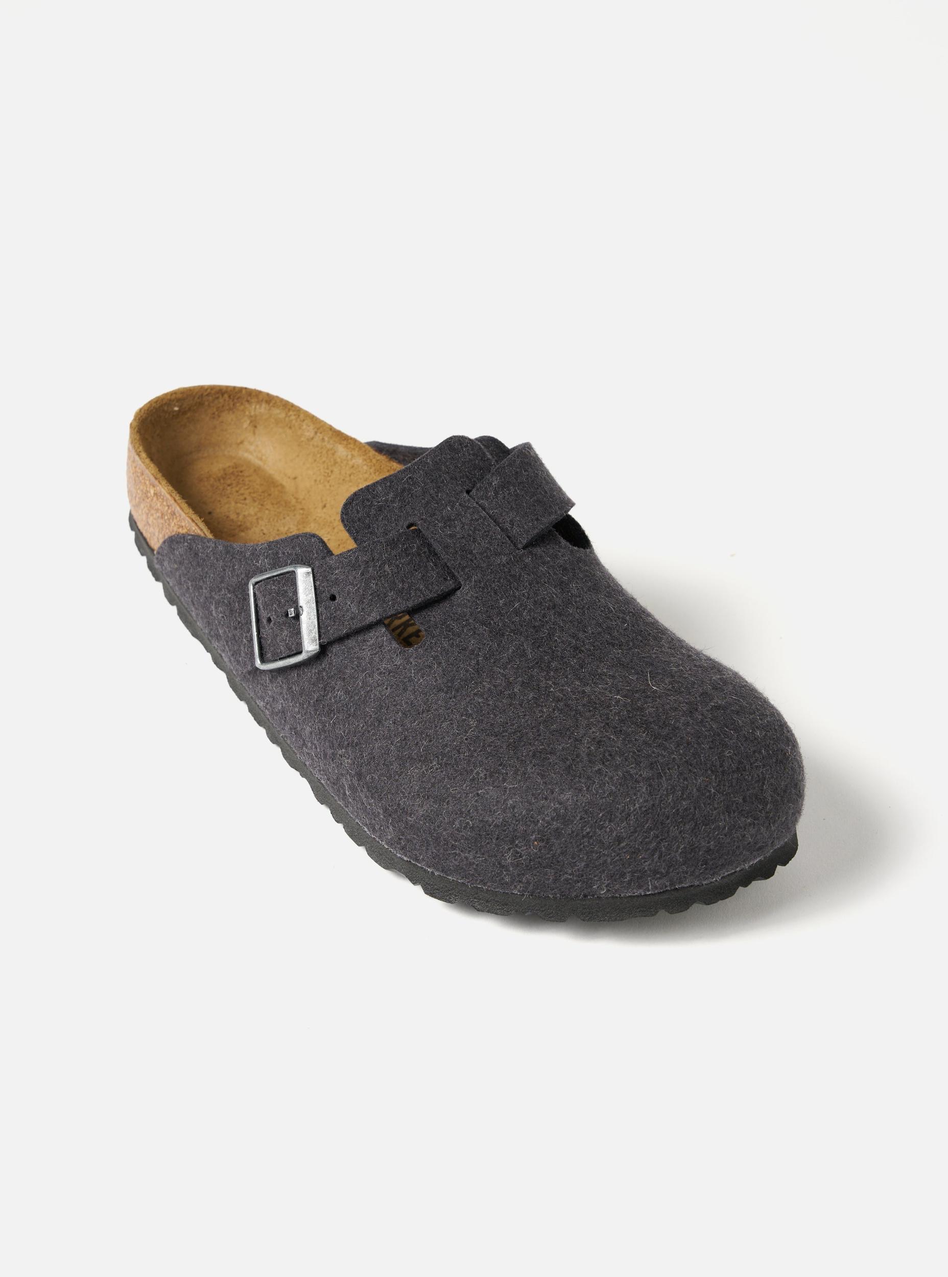 Birkenstock Boston in Anthracite Wool Product Image