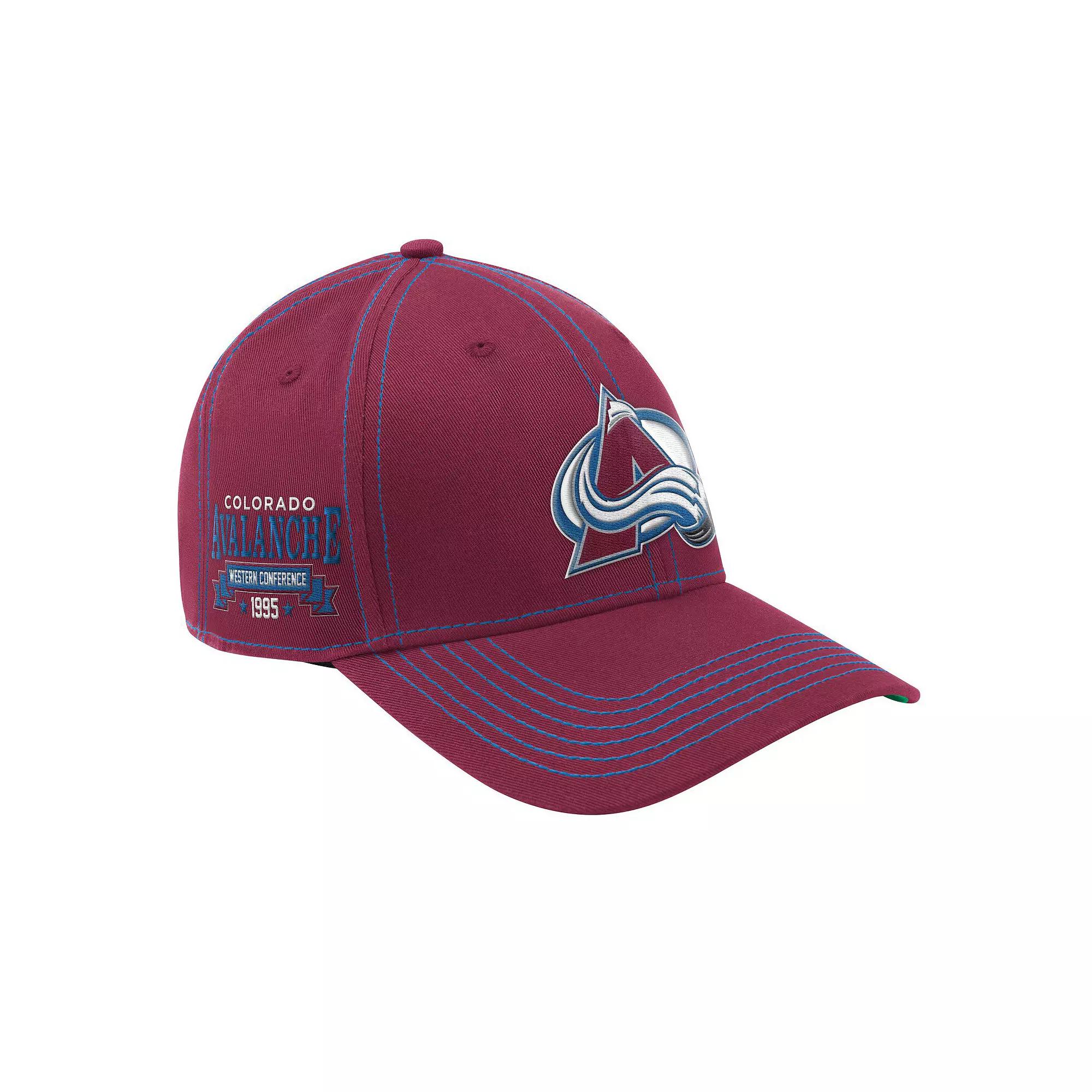 Men's Starter Burgundy Colorado Avalanche Sphere II Curved Starfit Adjustable Hat, Med Re Product Image