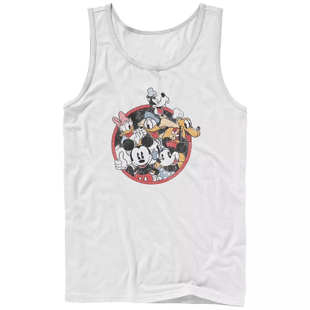 Disney's Mickey Mouse And Friends Men's Retro Badge Graphic Tank Top,  Product Image