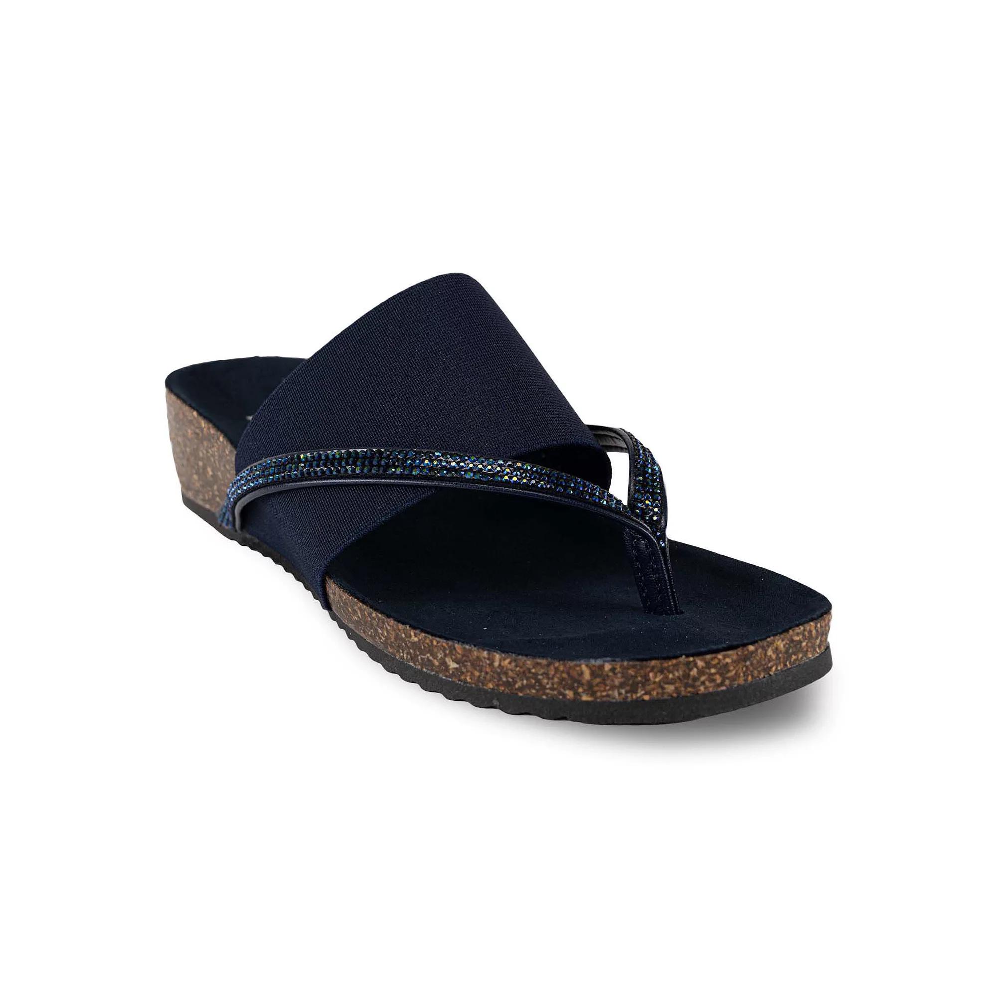 Italian Shoemakers Ziona Womens Thong Sandals Blue Product Image