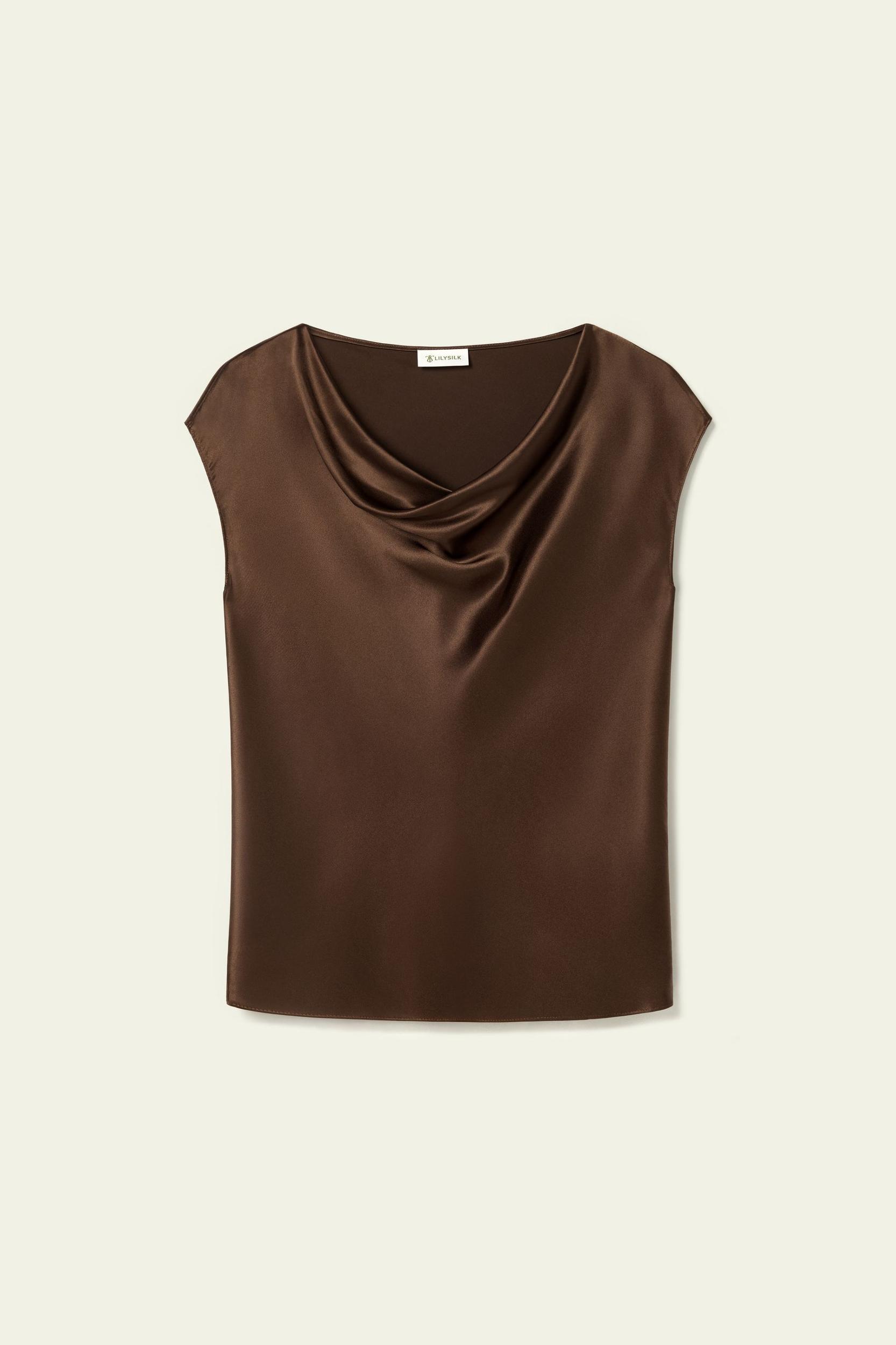 Sleeveless Cowl Neck Slim Fit Top Product Image