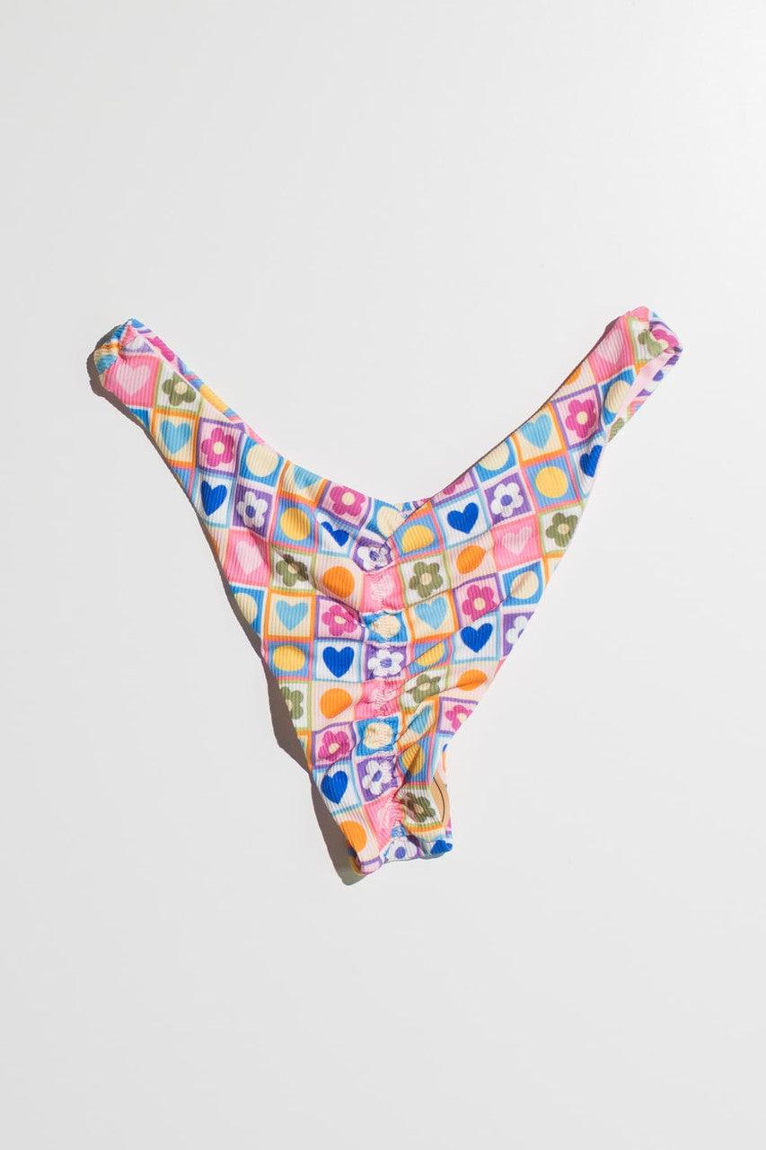 Checkered Spring Shapes Bikini Bottom Product Image