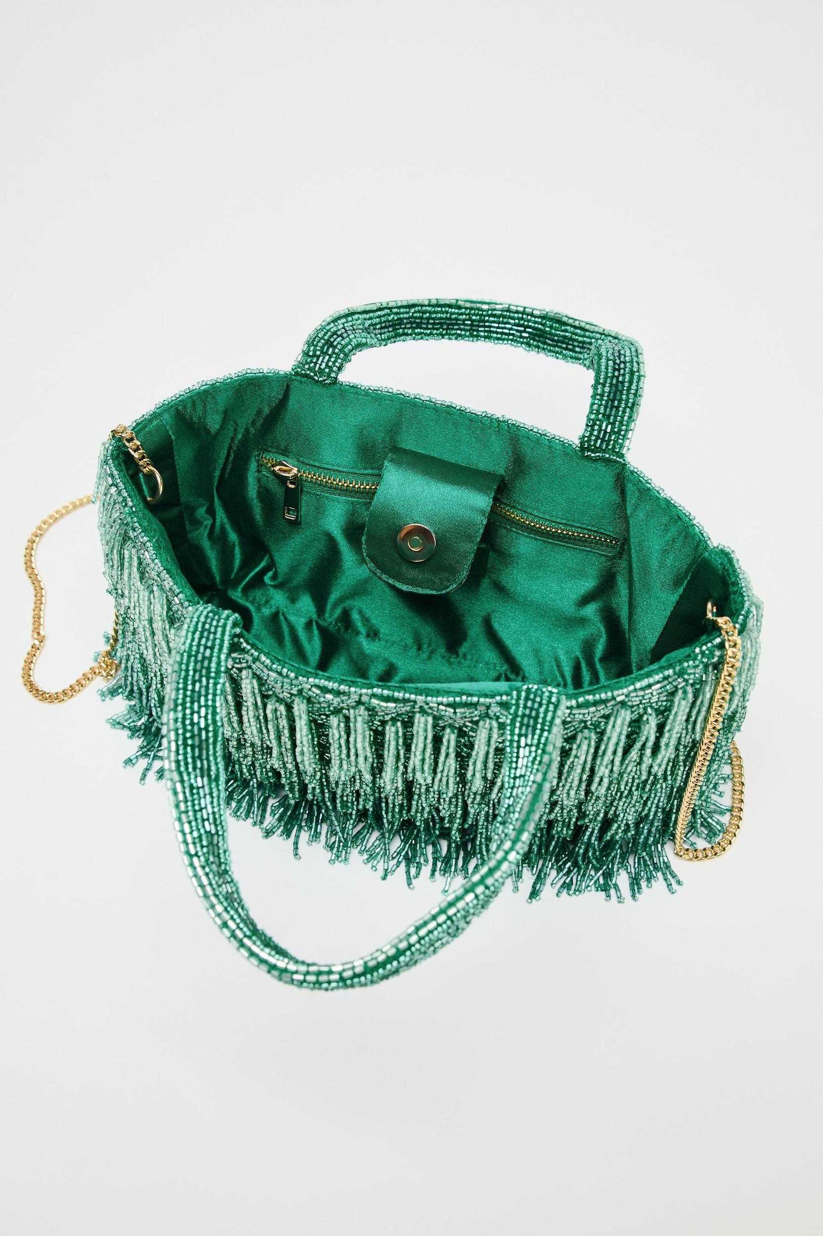 RHINESTONE FRINGE BAG Product Image