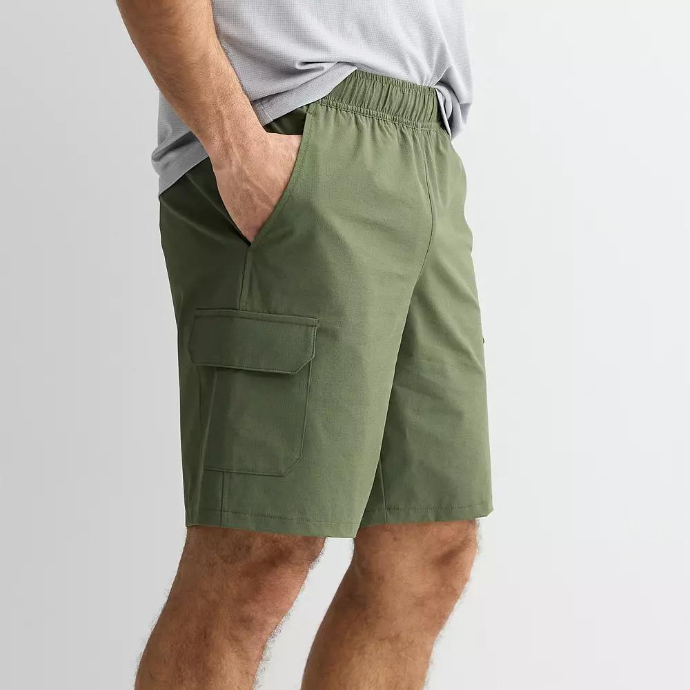Men's Tek Gear® Lightweight 9 in. Woven Cargo Shorts, Size: Small, Army Bottle Product Image
