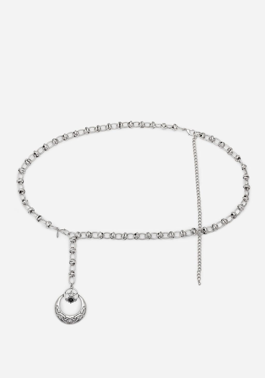Druantia Pentagram Moon Chain Belt Product Image