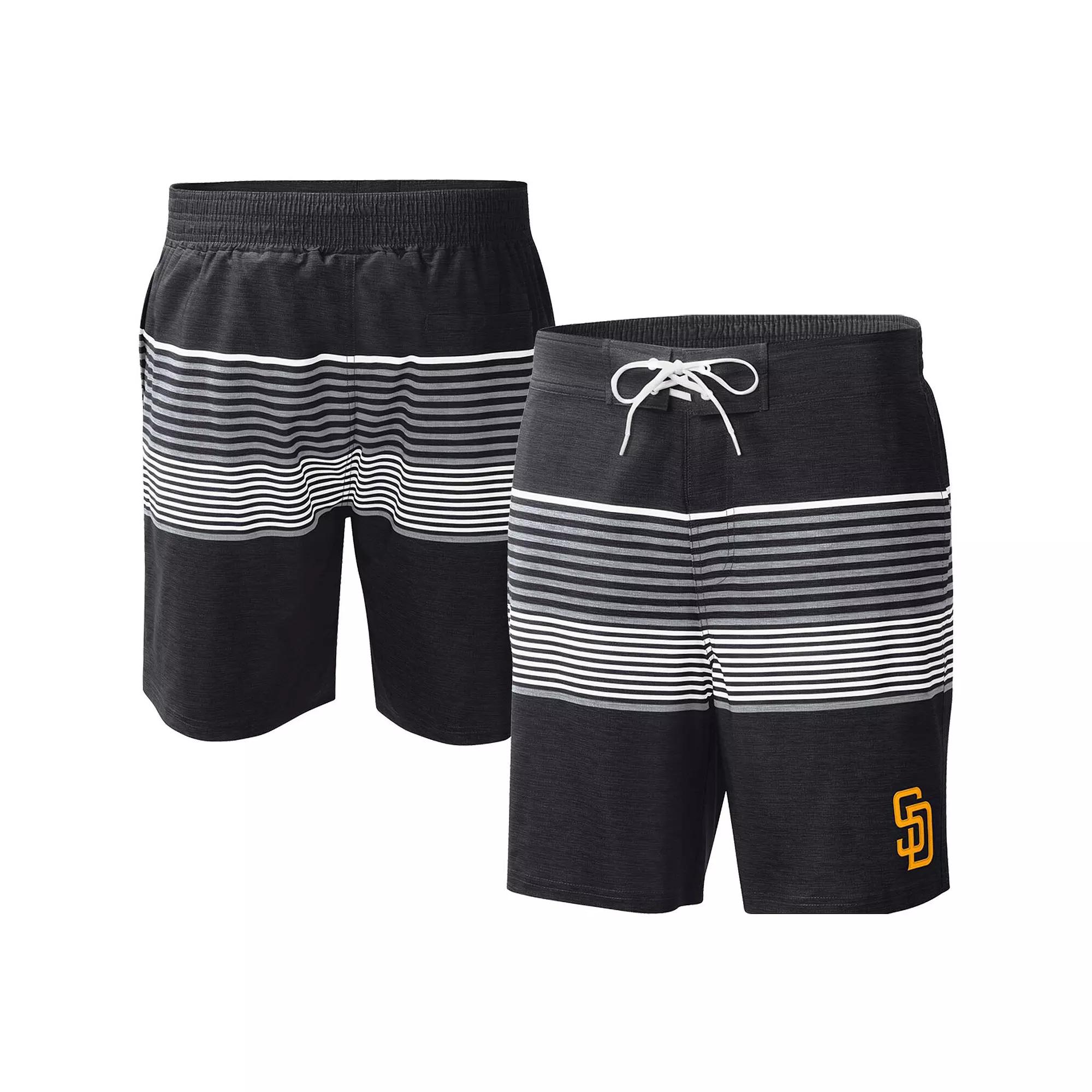 Men's G-III Sports by Carl Banks Black San Diego Padres Coastline Volley Swim Shorts,  Product Image