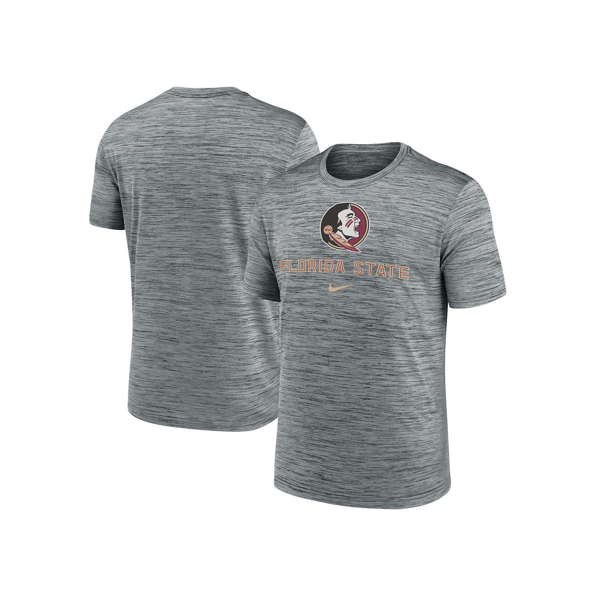 Men's Nike Heather Gray Florida State Seminoles Primetime Velocity T-Shirt, Size: 3XL, Grey Product Image