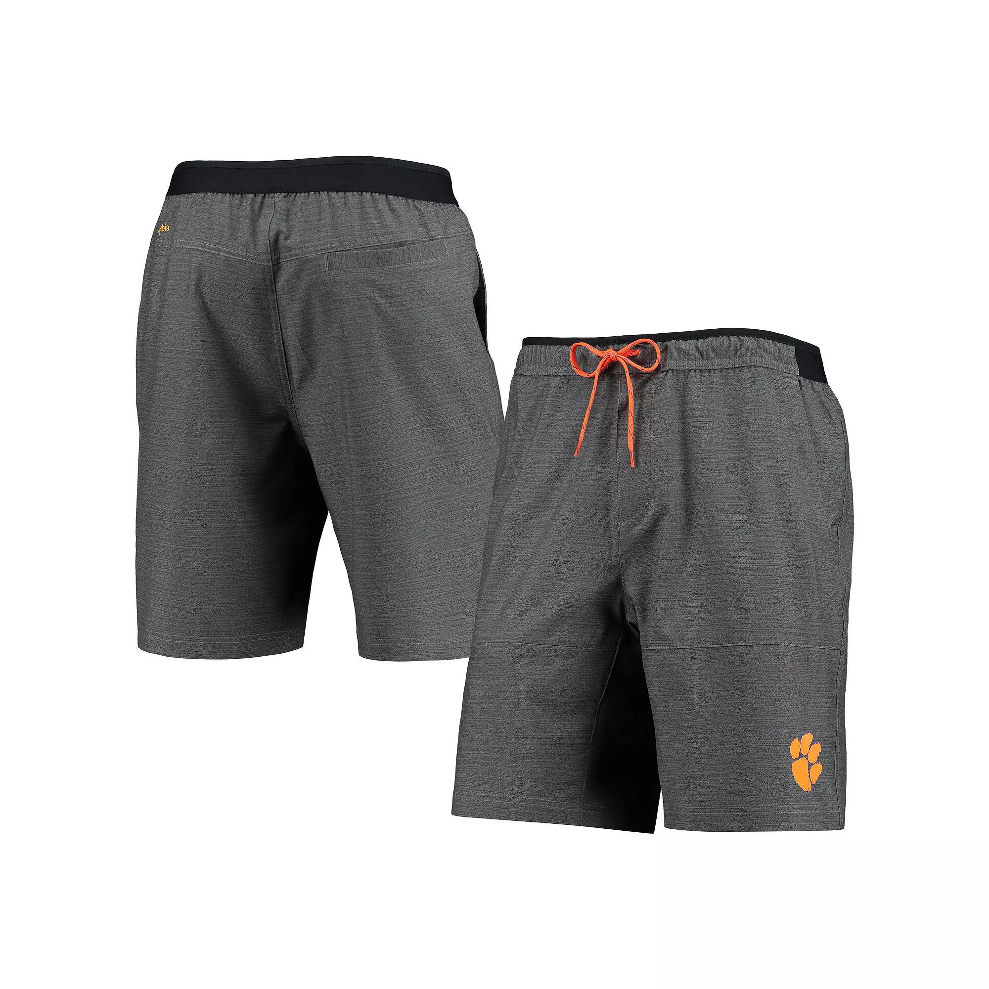 Men's Columbia Heathered Gray Clemson Tigers Twisted Creek Omni-Shield Shorts,  Product Image