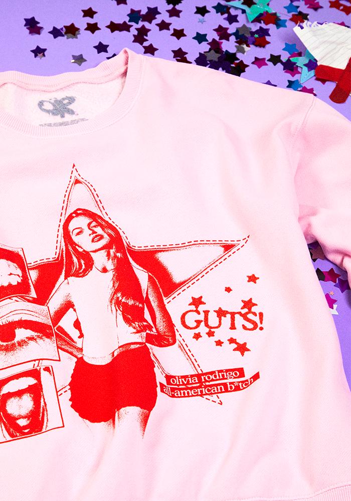 GUTS world tour crewneck pullover in pink Product Image