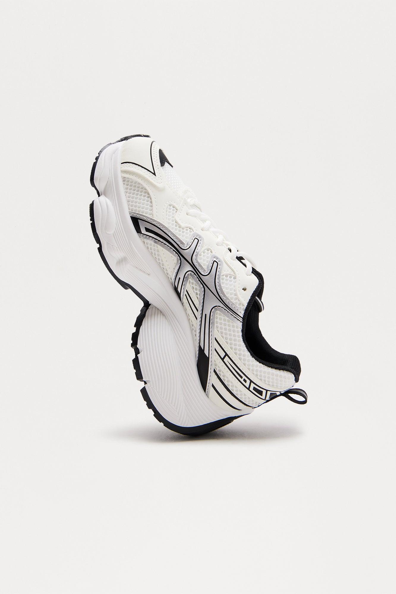 Extra Mile Platform Sneakers - Black/White Product Image