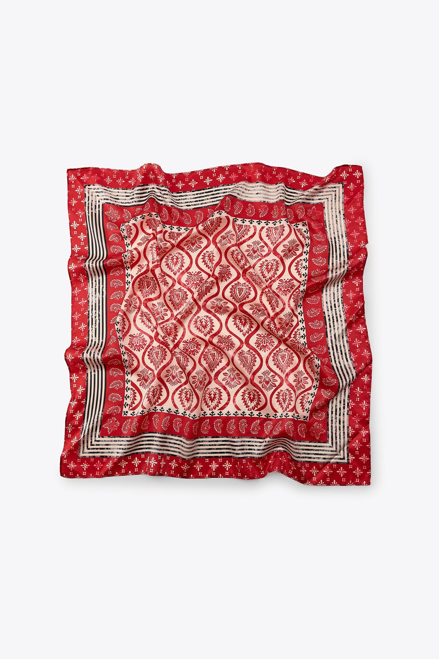 SATIN EFFECT PRINTED SCARF Product Image