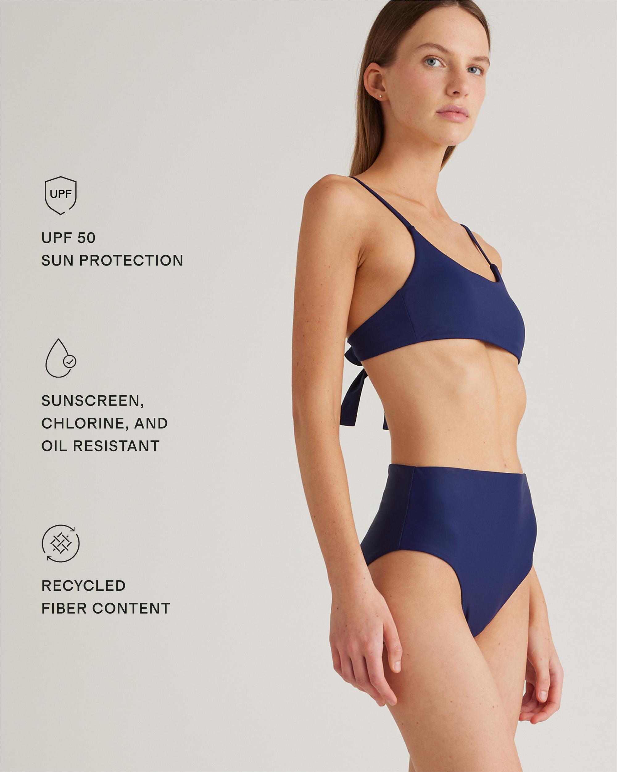 Quince | Women's Italian Scoop Neck Bikini Top Size XS, 78% Recycled Polyamide, 22% Spandex Product Image