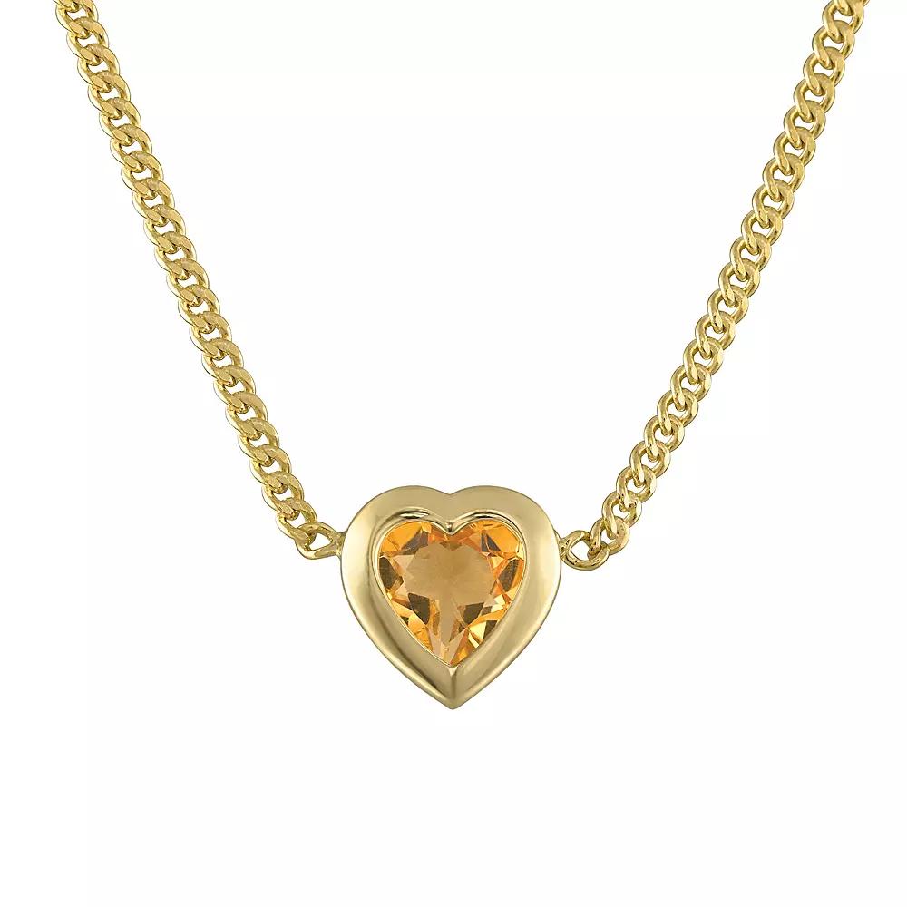 Designs by Gioelli 14k Gold Over Sterling Silver Gemstone Curb Chain Necklace, Womens, Purple Product Image