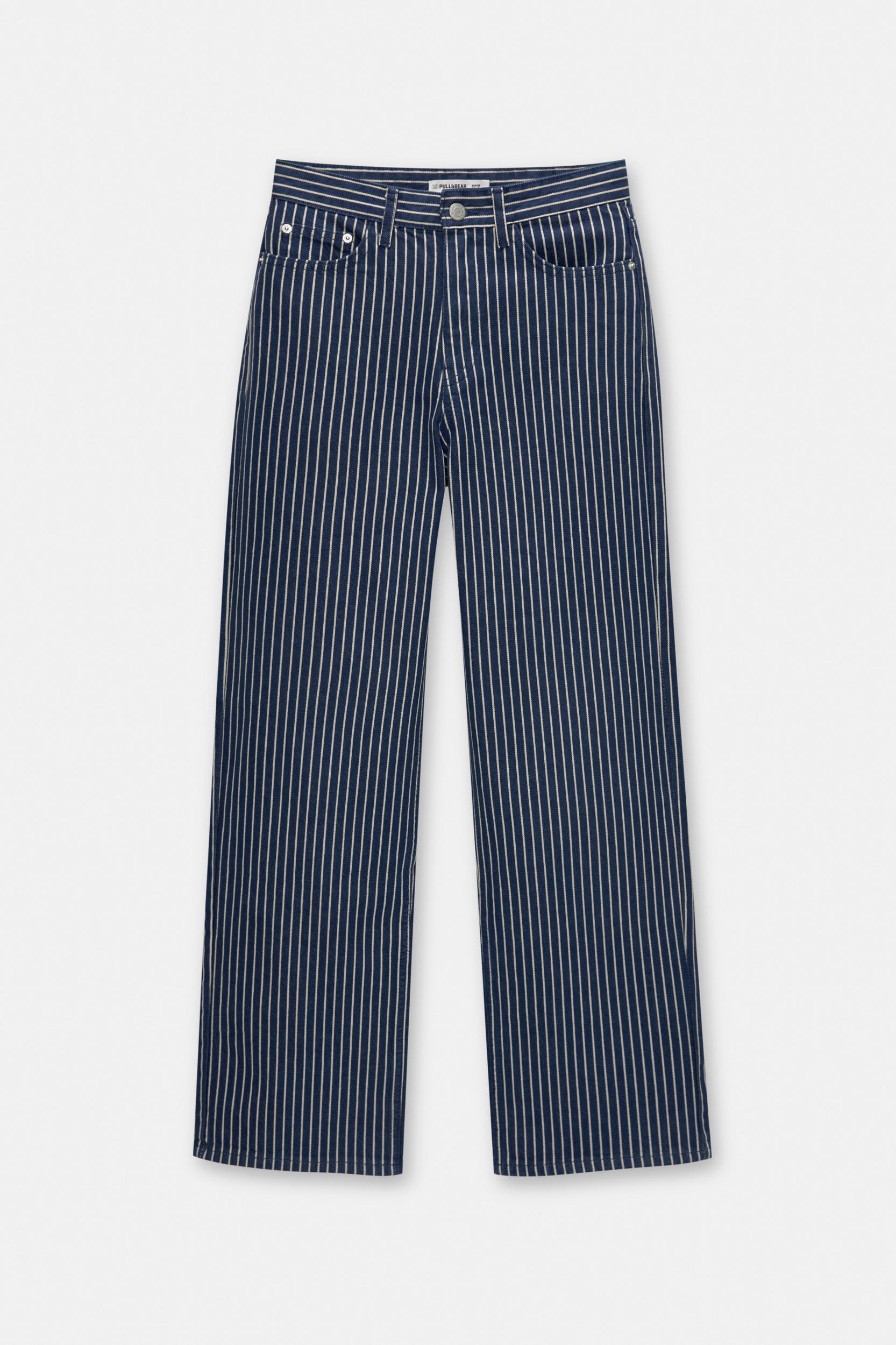 Striped baggy jeans Product Image