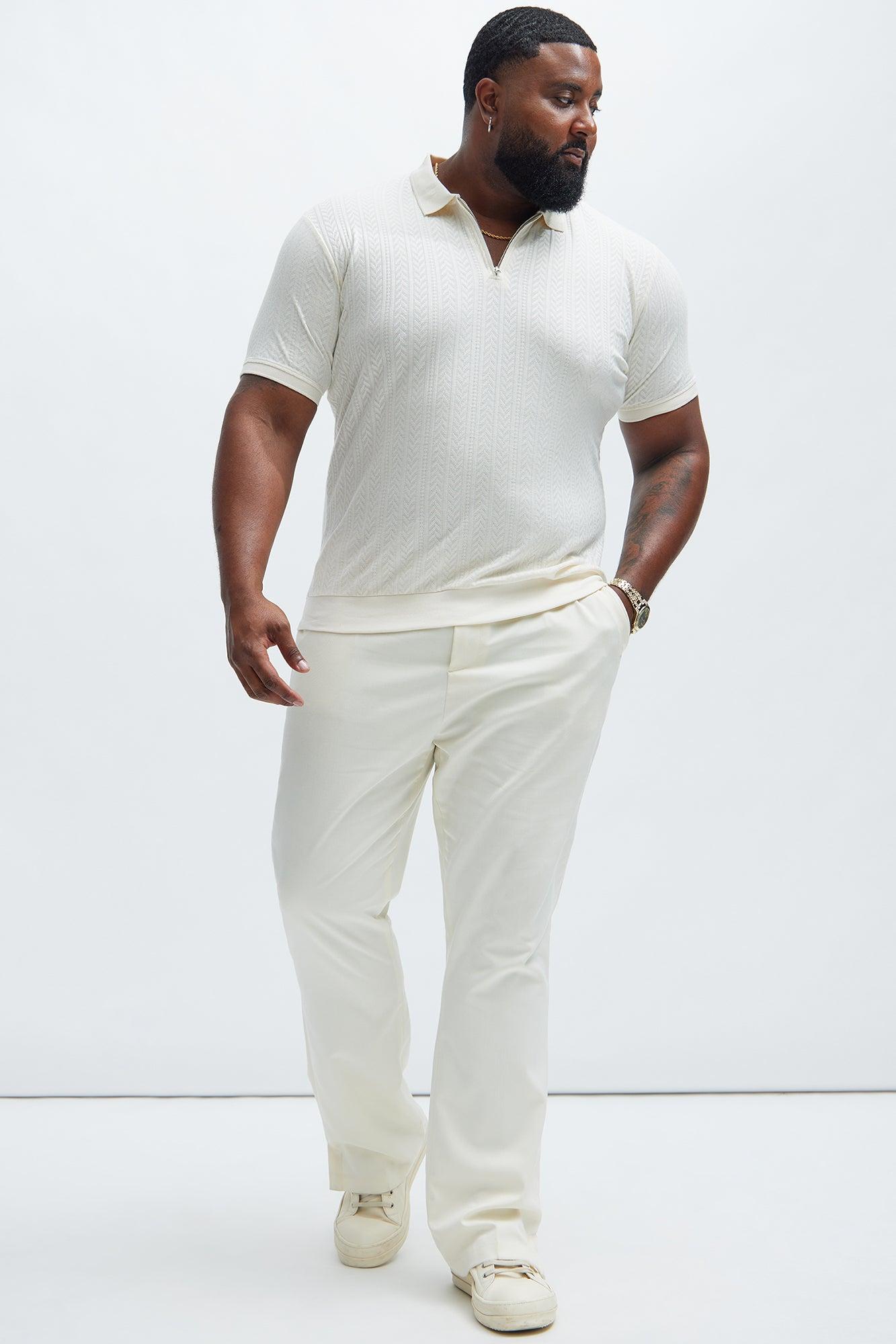 Money Matters Short Sleeve Polo - Off White Product Image