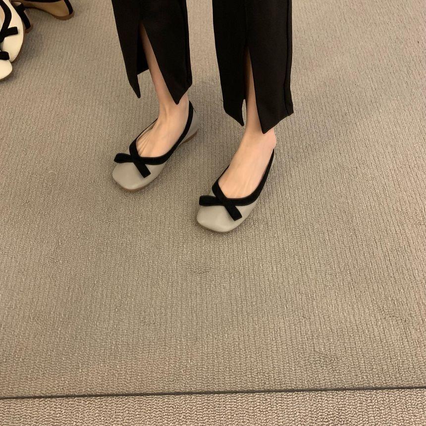 Square Toe Bow Flats Product Image