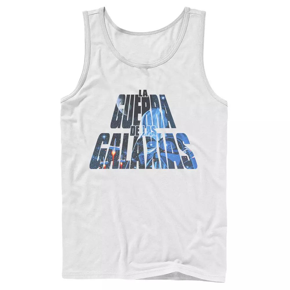 Men's Star Wars La Guerra De Las Galaxias Letter Fill Tank Top,  Product Image