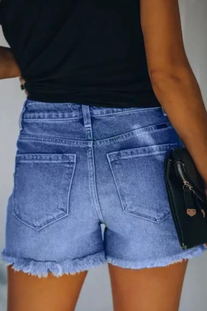 Distressed Denim Shorts Product Image