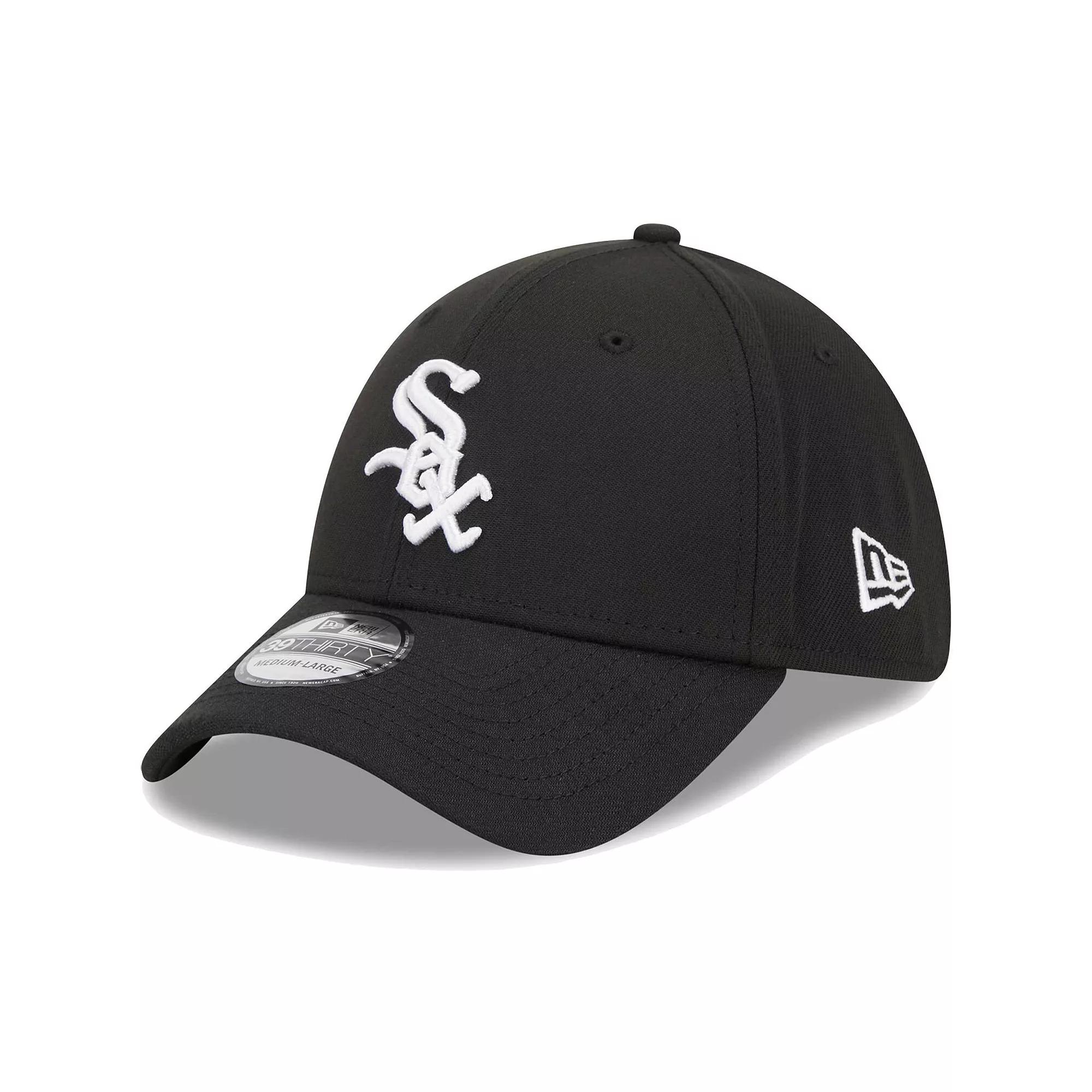 Men's New Era Black Chicago White Sox Logo 39THIRTY Flex Hat,  Product Image