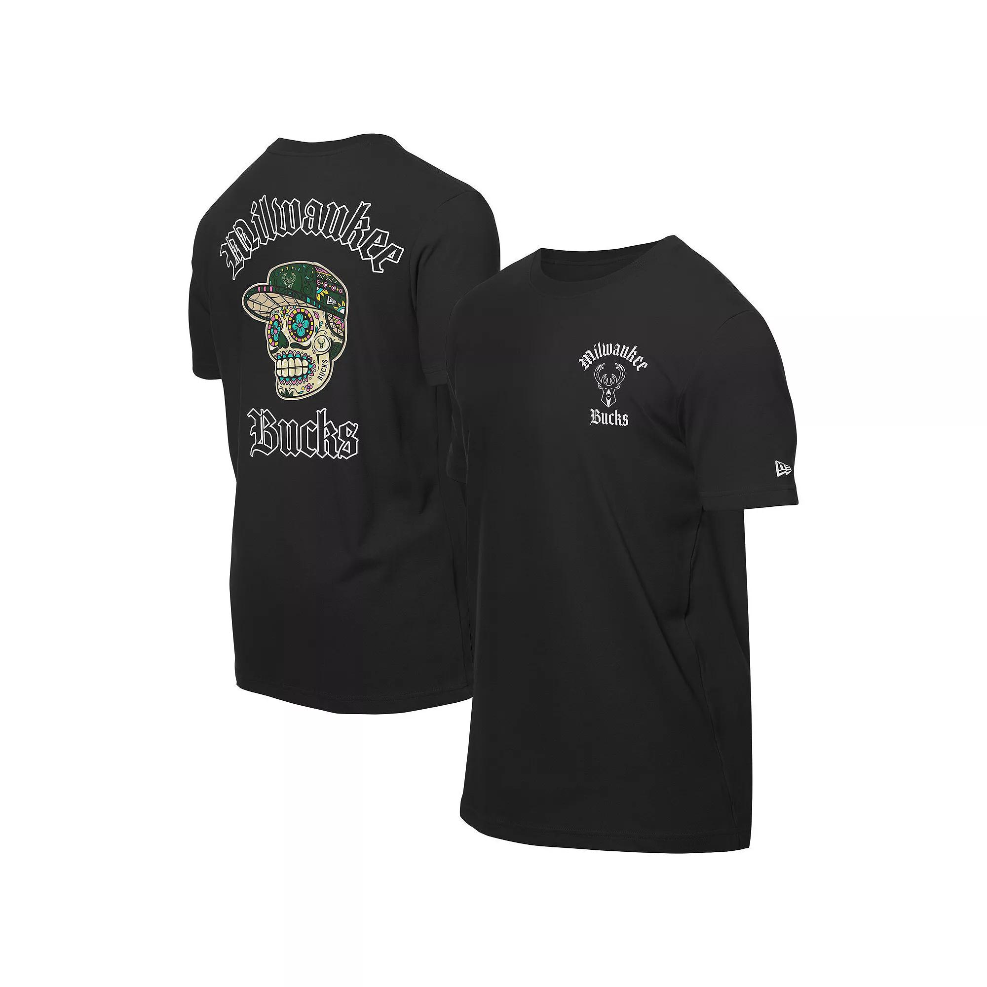 Men's New Era Black Los Angeles Lakers Sugar Skulls T-Shirt,  Product Image