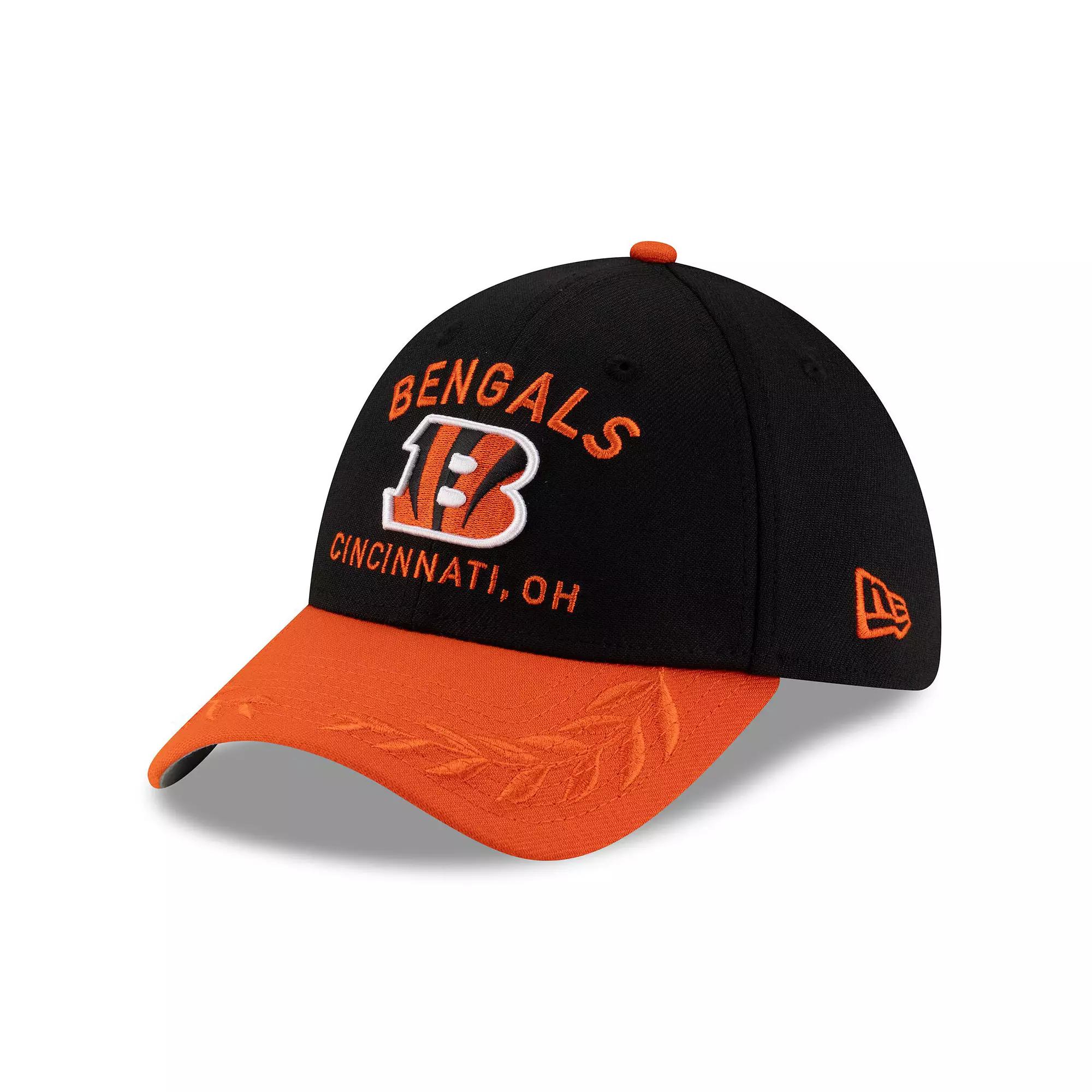 Men's New Era  Black/Orange Cincinnati Bengals 2025 NFL Draft 39THIRTY Flex Hat, Size: Small/Medium Product Image