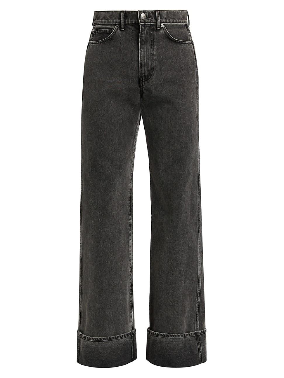 Womens Taylor High-Rise Wide-Leg Jeans Product Image