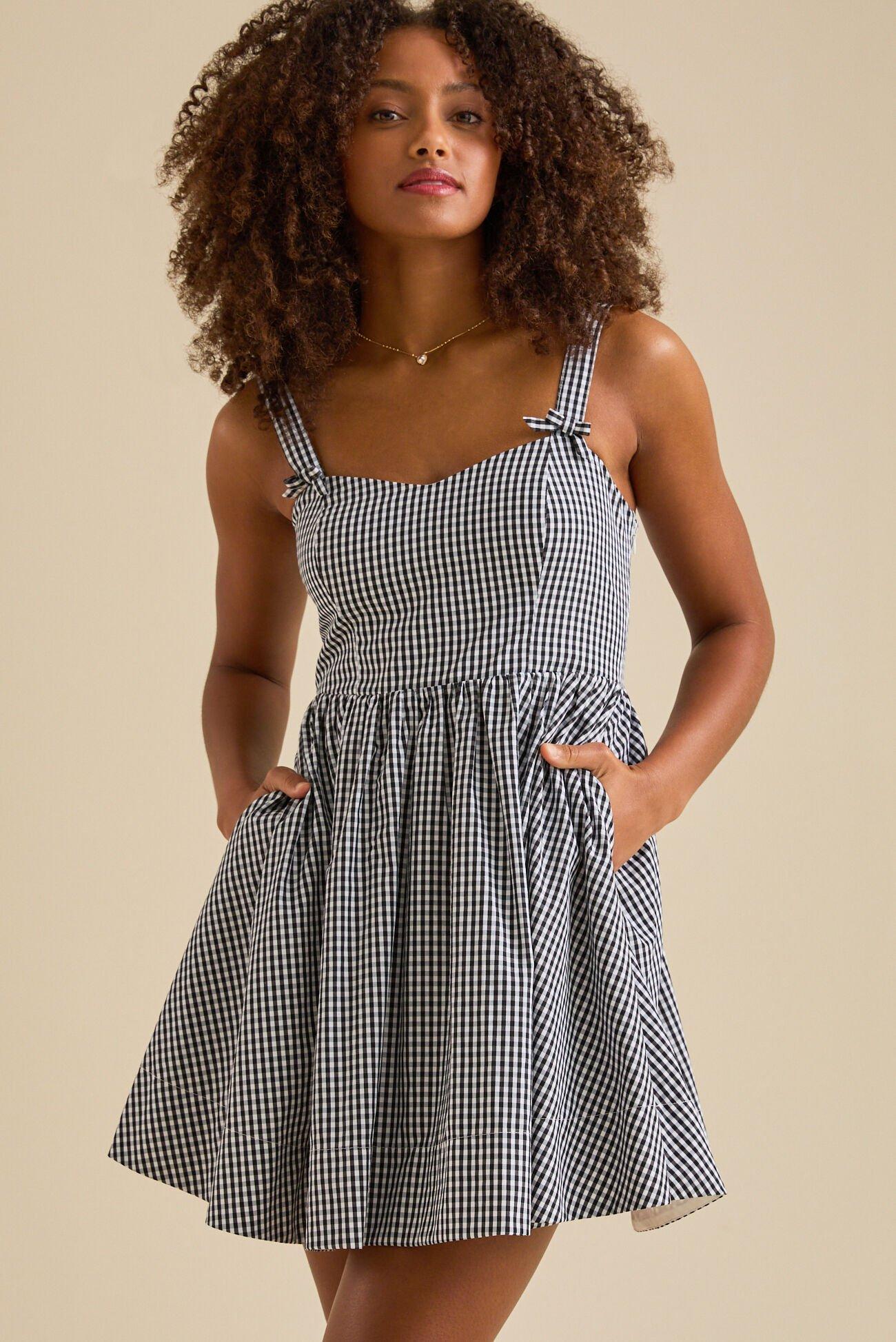 Remi Gingham Mini Dress Product Image