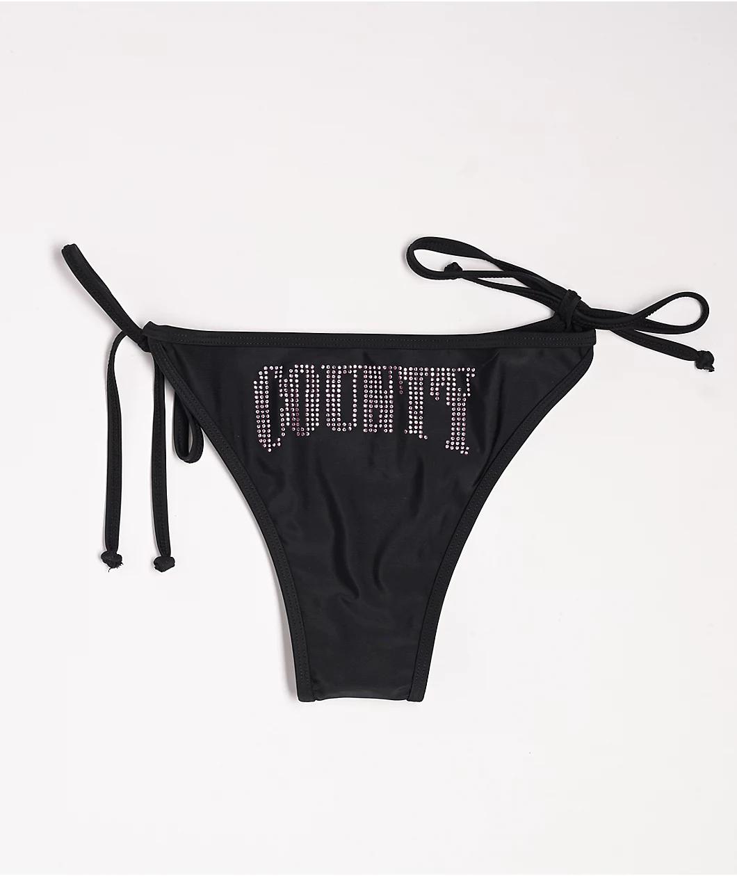 FB County Rhinestone Black Bikini Bottom Product Image