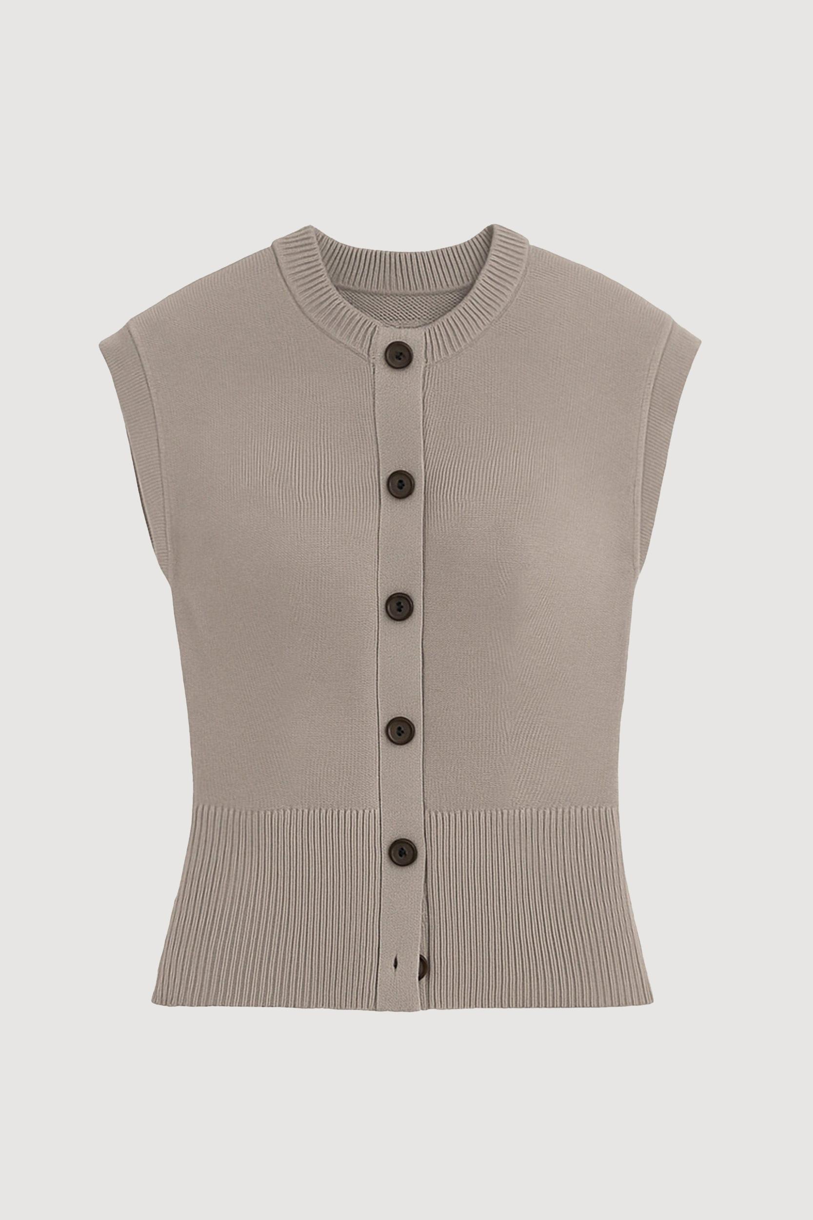 Solea Button Knit Vest Product Image