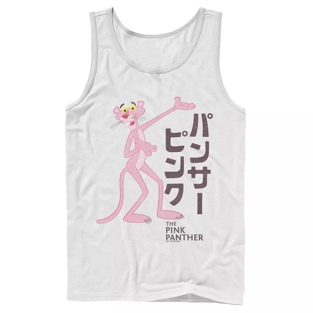 Men's Pink Panther Kanji Portrait Logo Tank Top,  Product Image