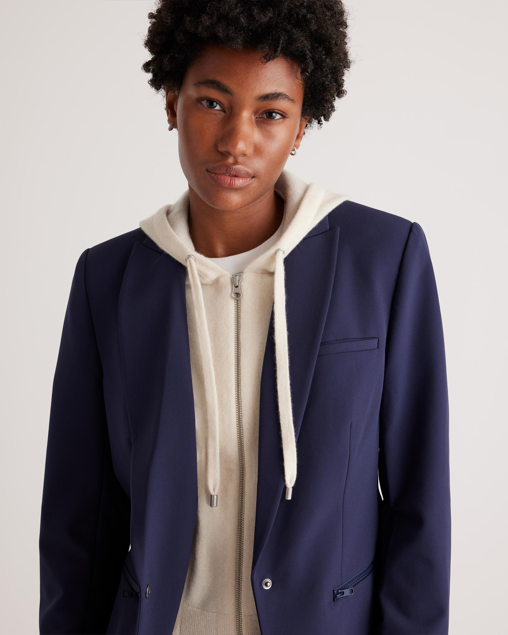 Quince | Women's 100% Mongolian Cashmere Hoodie Blazer Insert Size XS/Small/M Product Image