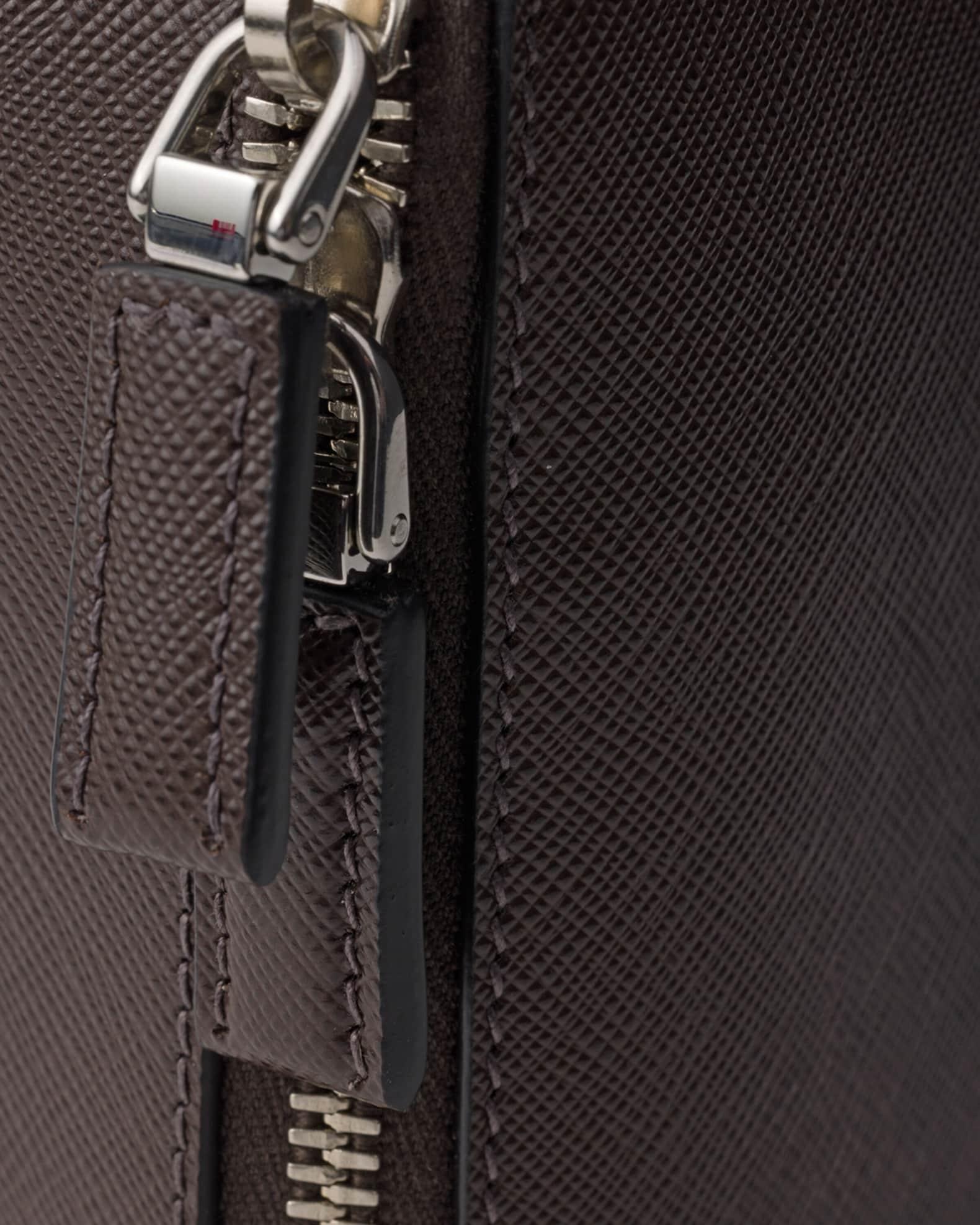 Brique Saffiano Leather Crossbody Bag Product Image