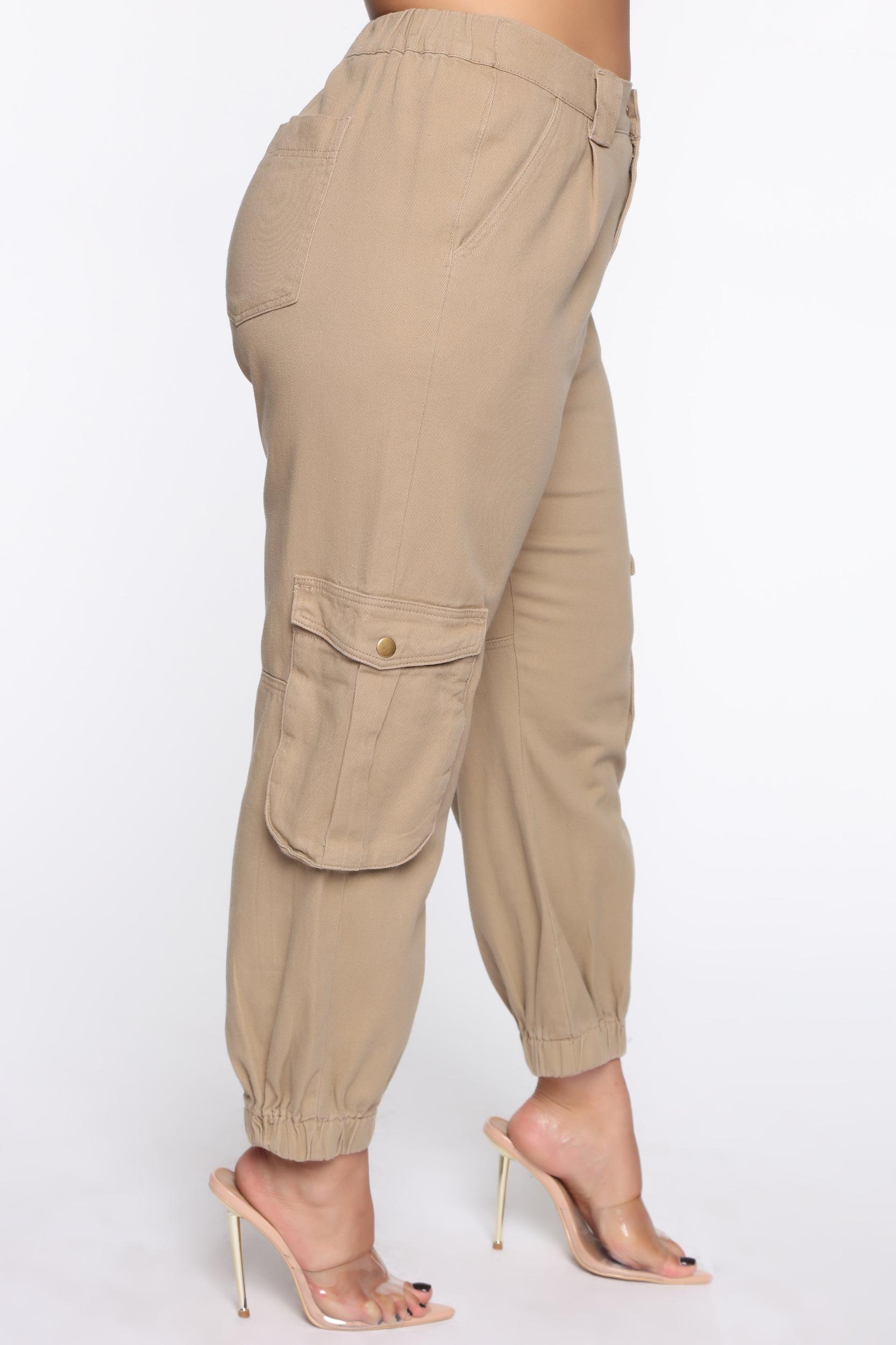 Leslie Cargo Joggers - Khaki Product Image