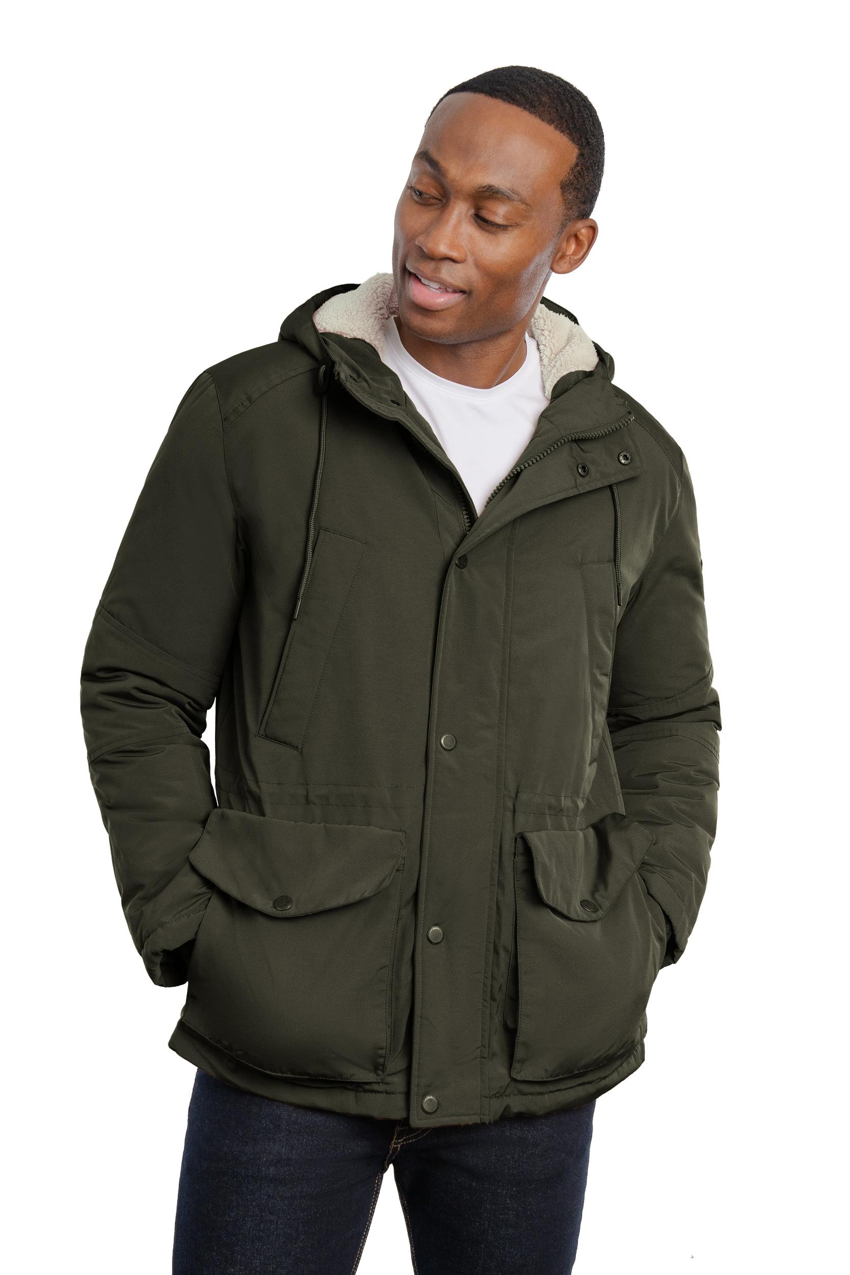 Parka with Sherpa lined Hood Olive Product Image