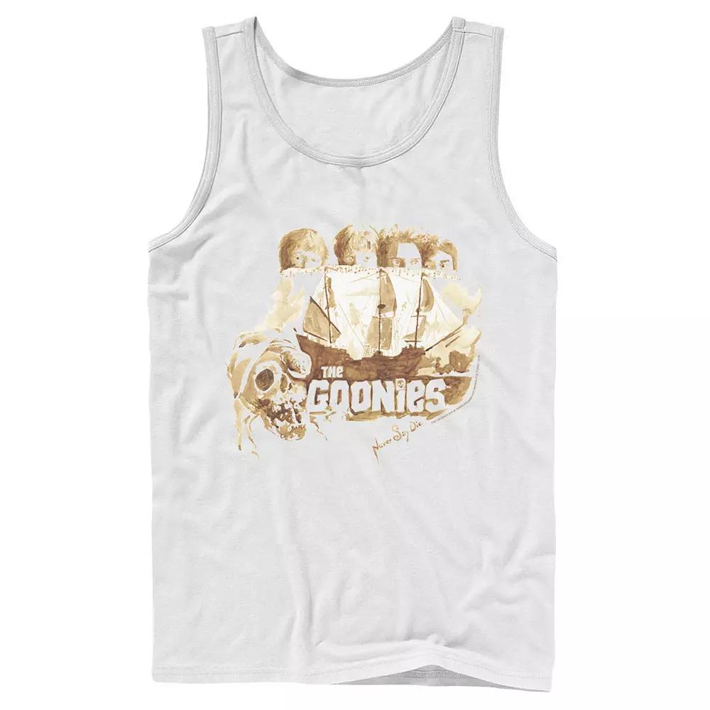 Men's The Goonies Group Shot Behind Ship Portrait Tank Top,  Product Image