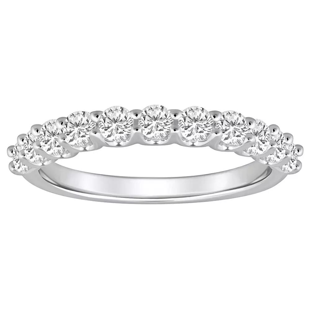 Alyson Layne 14k Gold 1 1/10 Carat T.W. Diamond 11-Stone Wedding Band, Womens Pink Product Image