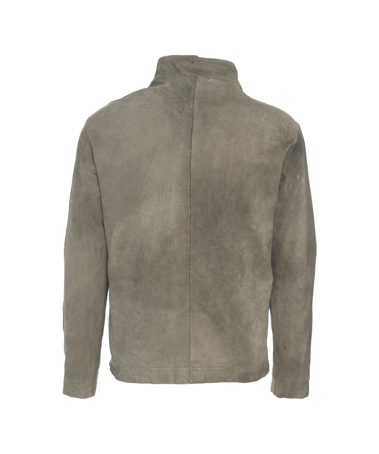 Leather jacket with seam details Product Image