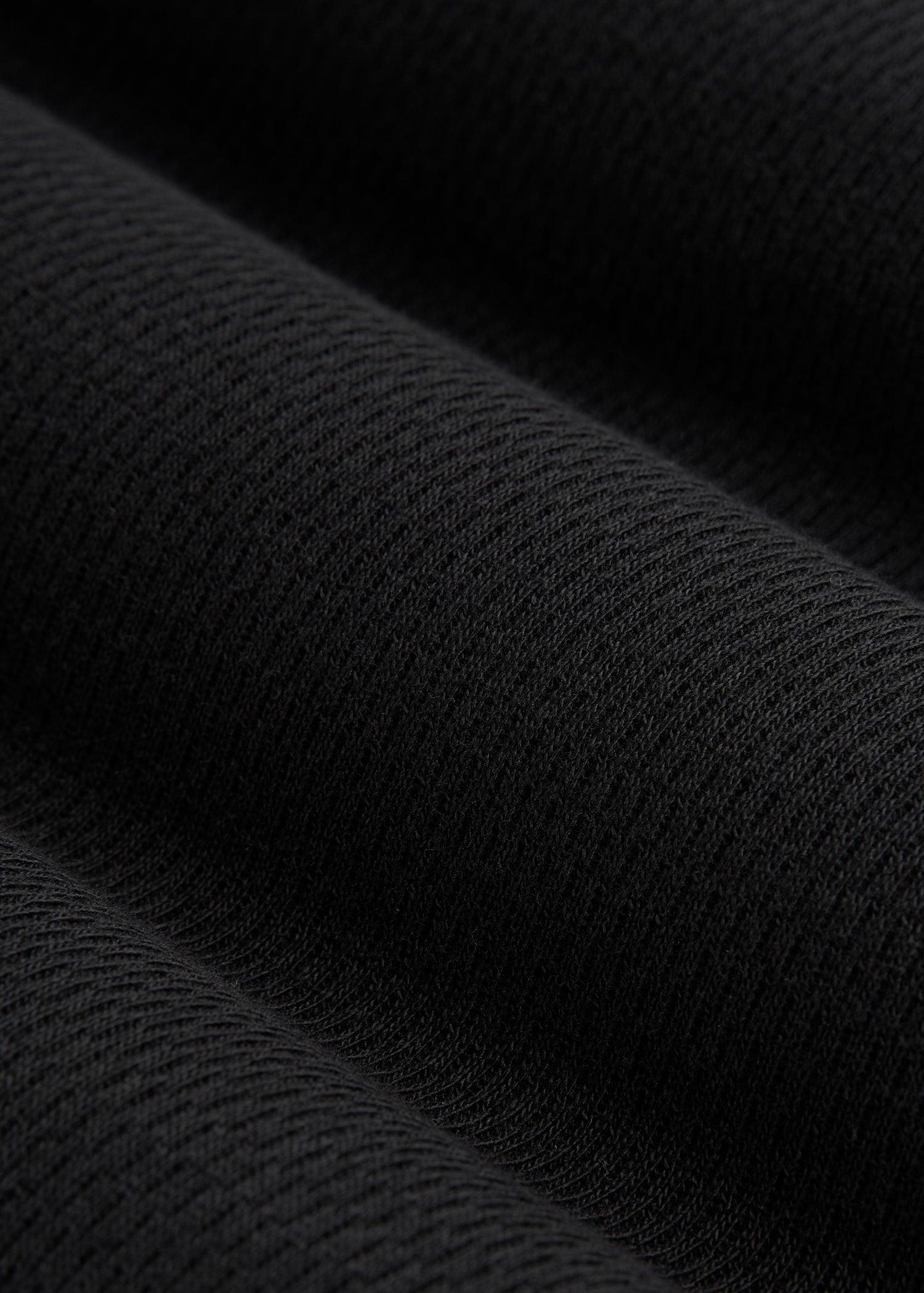 Double Honeycomb Thermal Crewneck for Tall Men in Black Male Product Image