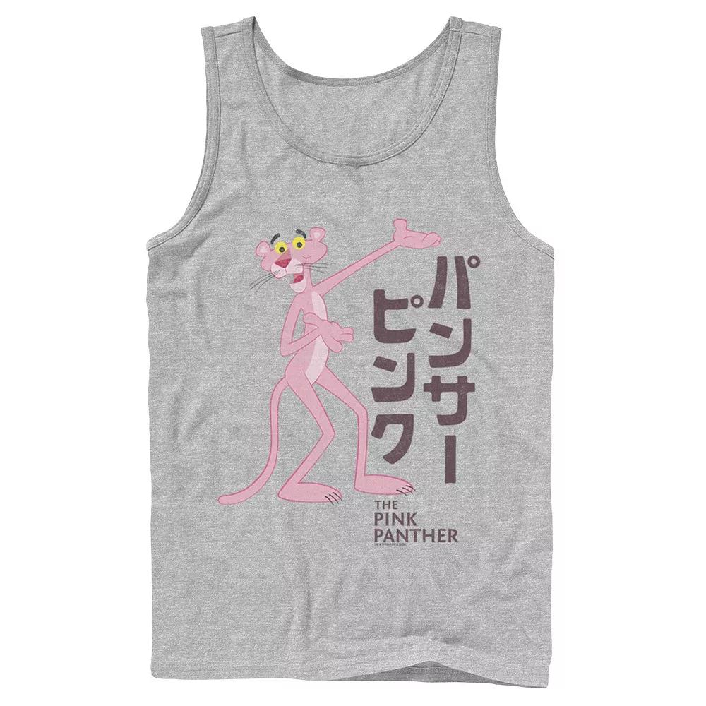 Men's Pink Panther Kanji Portrait Logo Tank Top, Size: Large, Ath Product Image