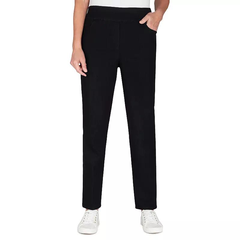 Petite Alfred Dunner Super Stretch Pull-On Straight-Leg Denim Pants, Women's,  Product Image