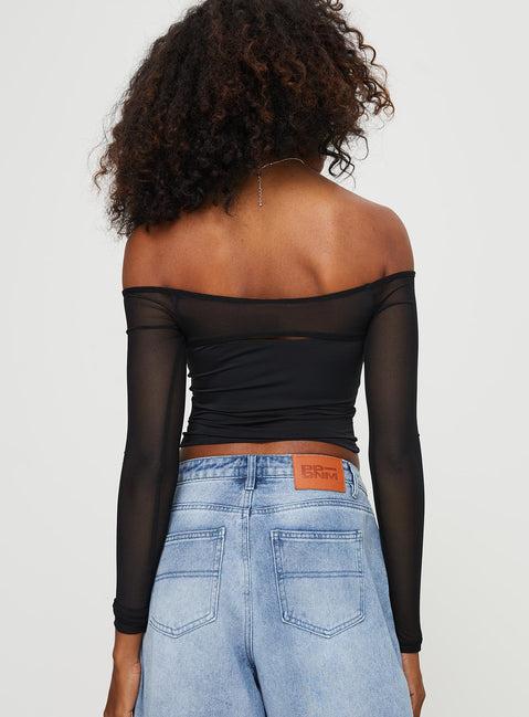 Kampton Off The Shoulder Top Black Product Image