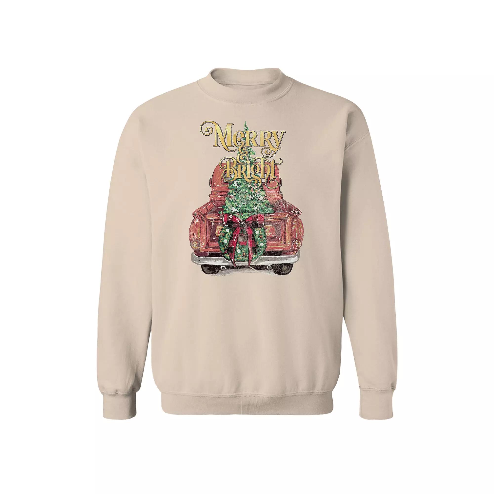 Men's Merry & Bright Graphic Sweatshirt, Adult Unisex,  Product Image