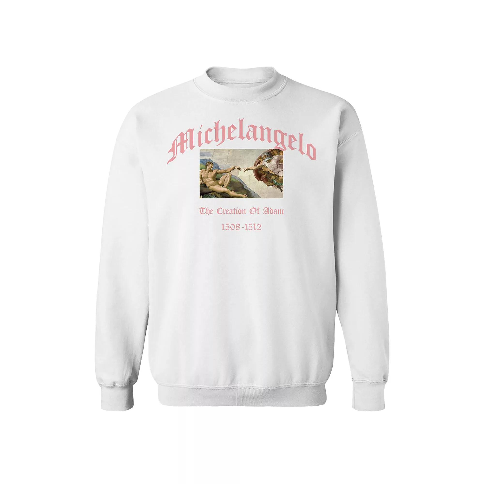 Men's apoh - Michelangelo The Creation Of Adam Graphic Sweatshirt,  Product Image