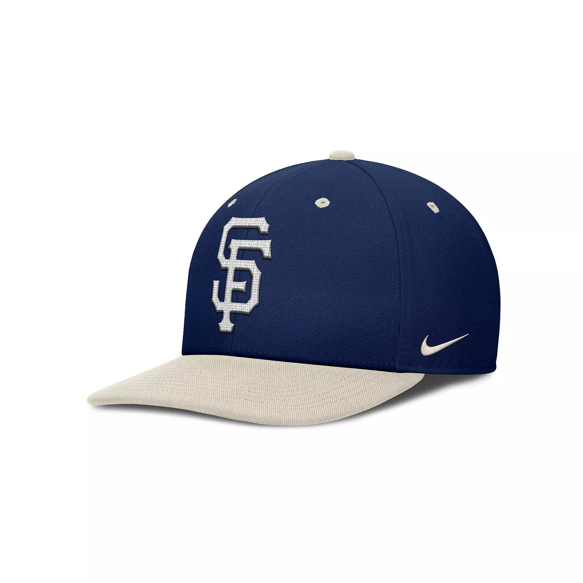 Men's Nike Navy/Cream San Francisco Giants Pro Performance Snapback Hat,  Product Image